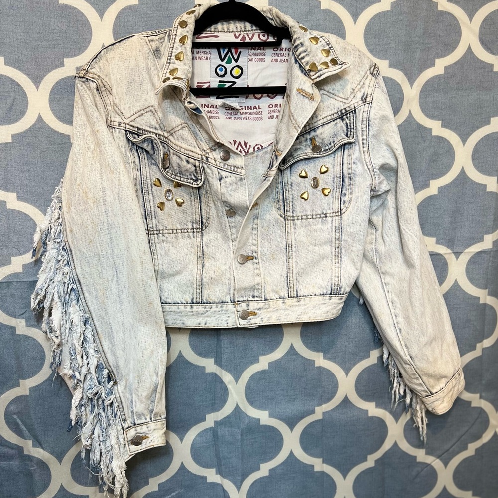Vintage 80’s Fringe Jean Jacket
